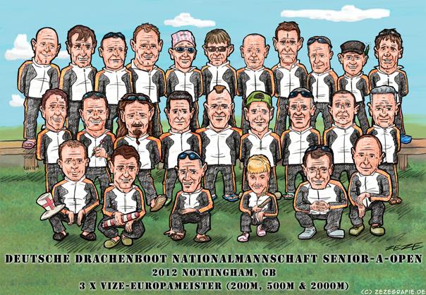 Illustration Nationalteam Drachenboot 2012 Nottingham Senior Open